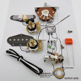 Potenciómetro de condensador de guitarra TL CTS 250K, Kit de cableado de eje de cobre para Stra CDE 716P .047 100V, tapa de gota naranja + dibujo de línea de soldadura