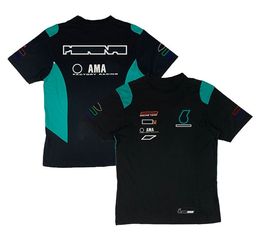 Nieuw team T-shirt met ronde hals en korte mouwen motorpak racepak casual ademend sneldrogend top kan worden aangepast
