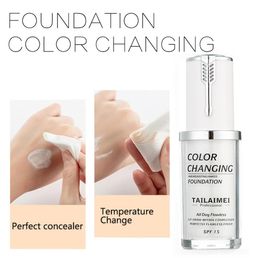 TLM Foundation 40 ml kleurverandering vloeibare fundering base cosmetica primer teint crème camouflages make -up dekking3928411