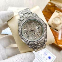 TM Bekijk Nieuwe S Fashion Quartz Batterij Complete kalender WACTHES 36M Diamond Mens horloges Wolshipes269G