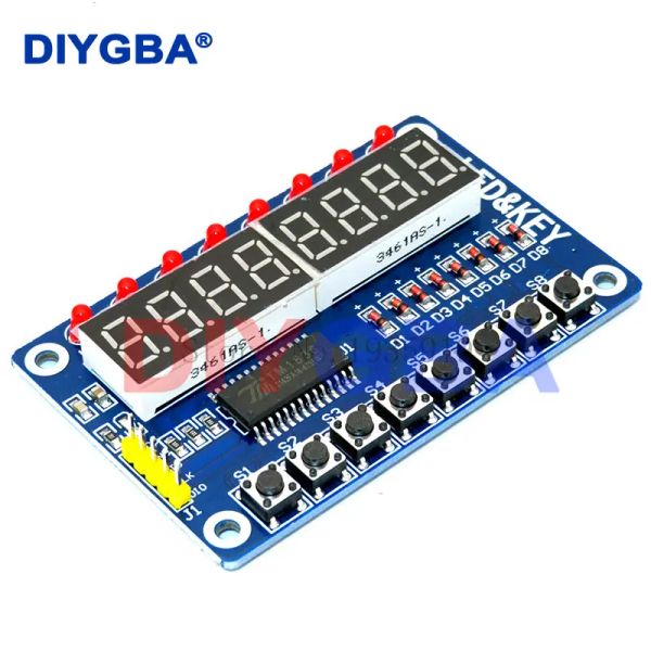 TM1637 4 bits / tm1638 / max7219 Module d'affichage LED numérique 8 bits 7 segment 0,36 pouce d'horloge tube anode rouge quatre pilotes série