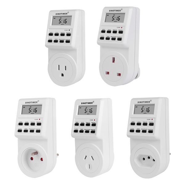 TM516 UE/REINO UNIDO/EE. UU. Enchufe Digital semanal programable enchufe de pared eléctrico enchufe temporizador interruptor salida reloj de tiempo 220V 110V AC