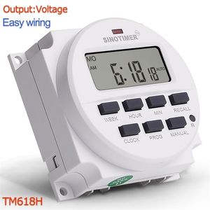 TM618H DC 12V 24V AC 110V 120V 220V 230V Volt Voltage Output Digital 7 Days Weekly Programmable Timer Switch Time Relay Control 220618