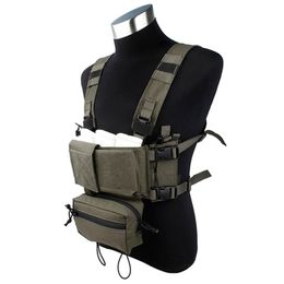 TMC Tactical Modular Chest Rig Micro Fight Châssis avec 5.56 Mag Pouch Airsoft Chasse Gilet Tactical Gear 3115 201214