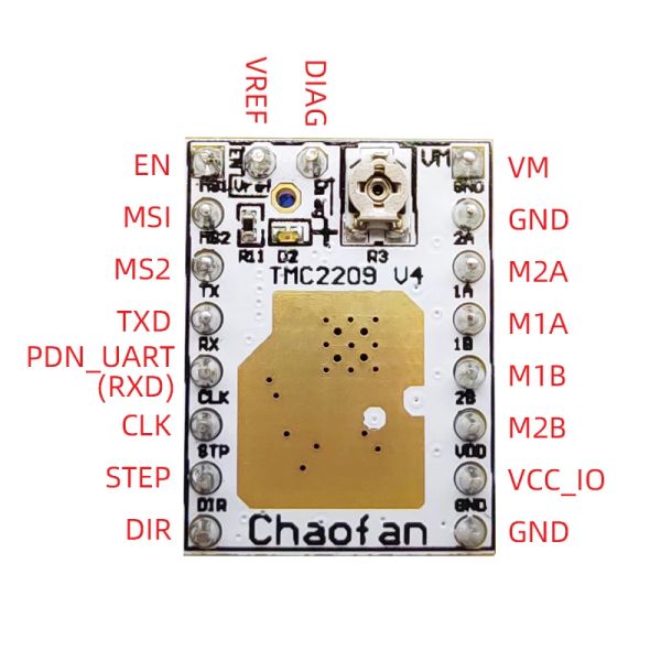 TMC2209 V4 Módulo de conductor del motor del motor paso a paso Partes de impresora 3D súper silenciosas con disipador de calor para la placa base MKS SKR