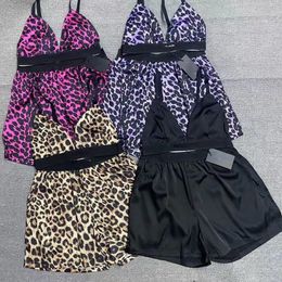 TMF marca 2024 novedad de verano moda Sexy Bikini con pantalones cortos conjunto de dos piezas traje de baño de playa traje de baño de leopardo de verano para mujer