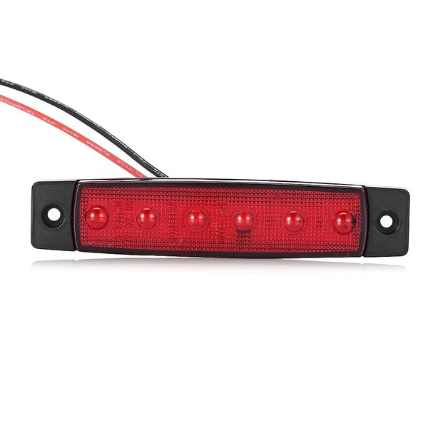 TMH - 6LED - B 5 colores DC 12V impermeable coche camión advertencia luz lateral