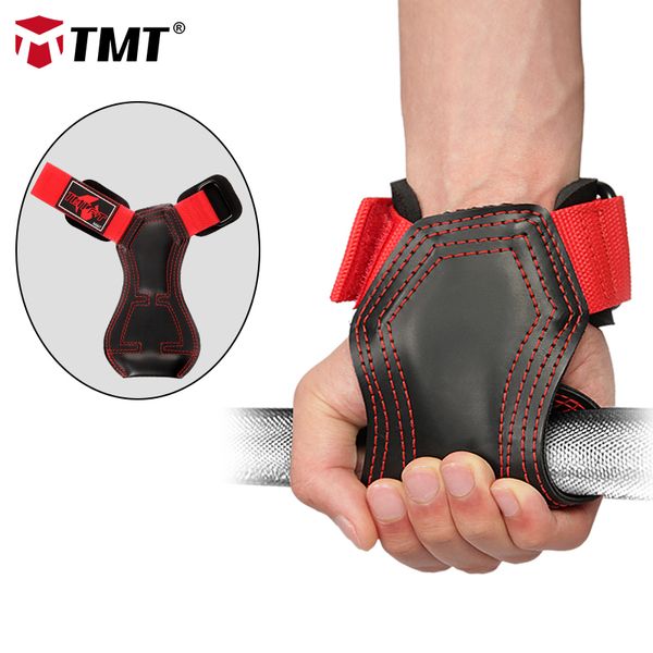 TMT 2PCS Poignées De Levage De Poids Gants D'entraînement De Gymnastique Avec Support De Poignet En Caoutchouc Protection De La Paume Pull Up Crossfit Haltère Q0107