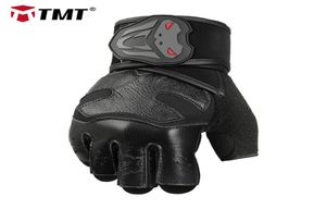 TMT Guantes de gimnasio Levantamiento de pesas Entrenamiento físico Crossfit Deportes Culturismo Mancuernas Entrenamiento con pesas Medio dedo Hombres Guantes de muñeca Q9773437