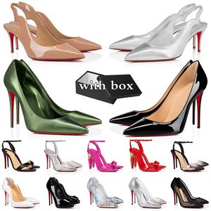 tacones para mujer diseñador fondos rojos zapatos de vestir de tacón alto marca de lujo og bombas de punta puntiaguda suela roja loubiton lápiz labial sexy plataforma slingback mujeres dhgate