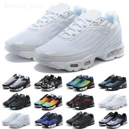 TN 3 Plus afgestemde III Mens hardloopschoenen TN3 Triple White Black Iridescent Laser Blue Ghost Green Meon Men Women Trainers Sportsneakers E1