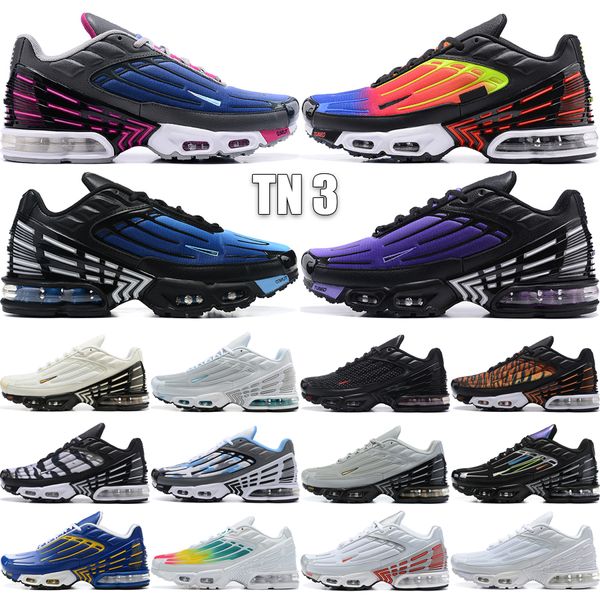 TN Plus 3 III Zapatillas de running para hombre 2023 Tuned Designer Trainers Light Bone University Gold Triple White Midnight Navy Hyper Pink Outdoor Sneakers Tamaño 39-46