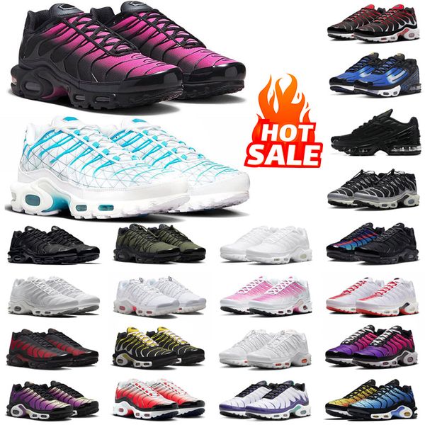 TN Plus 3 zapatillas para correr Utility TN Triple Black White Red Atlanta Bred Purple Grape zapatillas de deporte para mujer talla 36-46