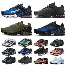 Tn Plus 3 Tn 3 Sportschoenen Running Sneakers Tn3 Obsidian Olive Unity Zwart Wit Frankrijk Koningsblauw Wolf Grijs Laser Blauw Trainers Grote Maat 12