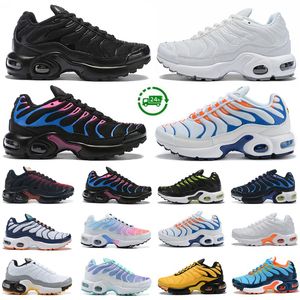 Enfants Athlétique Tn Plus Chaussures Tns Sneaker Triple Noir Blanc Rouge Arc-en-ciel Dans Le Monde Entier Kumquat Marina Préscolaire Filles Garçons Enfant Bébés Enfant Entraîneur Baskets De Sport