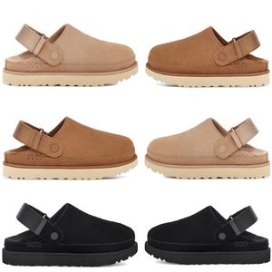 Goldenstar Clog Sandalias de diseñador Zuecos Golden Star Zapatillas de playa Semilla de mostaza Arena Castaño Negro Diapositivas cruzadas Hombres Mujeres Verano Chanclas al aire libre Hebilla Desgastes