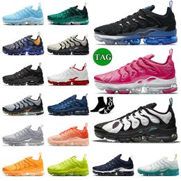 Tn Plus chaussures de course vapeur homme femme triple blanc noir laser bleu volt gllow oreo bontable mouche à mouche en tricot baskets entraîneurs de sport extérieur 36-47