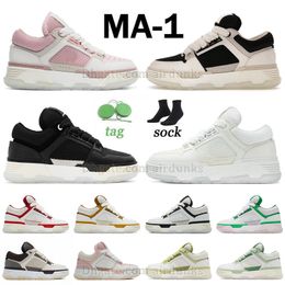 Amirir ma-1 chaussures décontractées ma1 ma2 marron blanc rose rose ma 1 2 bottoms rouges concepteur crème noire dhgates og zapato homme extérieur promenade tenis plaque de luxe formelle mens