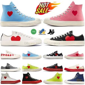 zapatilla de bote de lienzo de alta calidad todos los zapatos de sta 1970 Stars Black White Stars Diseñador bajo 1970 Heart Art Pink Plataforma Mens Zapatos para mujer Sports Sports