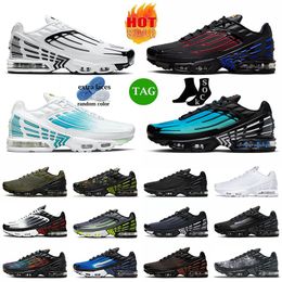 tn plus afgestemd 3 tns tnplus hardloopschoenen voor heren damesschoen tn3 triple Zwart leer Unity Olijfgroen Iriserend Wit Rood Blauw heren trainers sneakers lopers dhgate