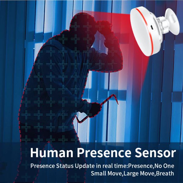 TNCE TUYA WiFi / Zigbee Millimeter Wave Human présence détecteur 24g Smart Human Body Pir Sensor Radar Smart Life Home Automation