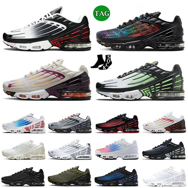 Tns Tn Plus 3 Zapatillas Chaussure Zapatillas para correr Tuned Sports Tamaño 12 Unity Laser Blue Triple Black White Obsidian Halloween Aqua Hombre Mujer Tn. Zapatillas deportivas originales