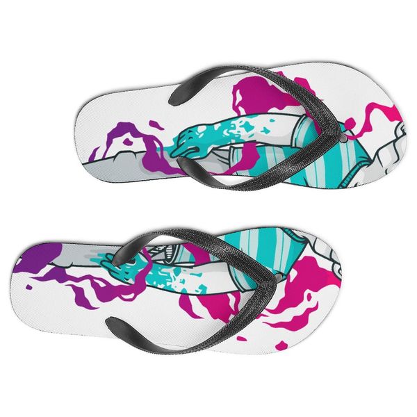 Pour fournir des images personnalisées, acceptez les pantoufles de personnalisation de chaussures de bricolage Sandales Slide Wehd Mens Womens confortable Isation respirante