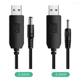 Adaptateur de câble d'alimentation vers DC 9V 12V, 5.5mm, 3.5mm, convertisseur pour routeur Wifi, lumière LED, caméra de vidéosurveillance