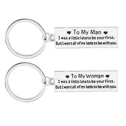 Aan My Woman To My Man Lover Awesome Lichtmetalen Sleutelhanger Sleutelhanger Sleutelhangers Keyfob Sleutelhanger Sleutelhanger Voor Riem Tas Sling Tassen Autosleutel