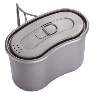 TOAKS Titane militaire Lunch Box Titane Cantine Coupe avec couvercle Sac à dos Titane militaire Pot 950 ml T200902