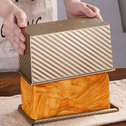 Toast Doos Bakvormen Non-Stick Toast Boxes Gouden Koolstofstaal Huishoudelijke Keuken Toasts Cakevorm met Lid Wh0073