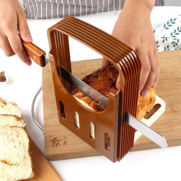 Toast Bread Suponor de lanza Terrela de corte de pan plástica Molde de cortador de plástico Gadgets de cocción