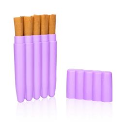 Tabac 5 Joints Titulaire En Plastique Doob Tube Stash Bocal 121mm Conteneur D'herbe Stockage Cigarette Rolling Cone Papier Pilule Pre Roll Preroll Joint