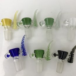 Accessoire de tabac bol à quartz accessoires pour fumer mini bols en verre capiteux 14 mm hauteur de joint mâle 68 mm pour conduites d'eau XL-SA10