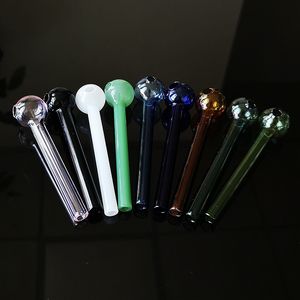 Tabak sigarettenhouder rechte buis rokende pijpen hand pijp pyrex glazen olie brander verschillende kleuren op voorraad SW37 filter tips voor droog kruid