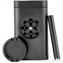 Tabaksmolen Metalen Dugout One Hitter Smoke Machine Set Met Smoking Pipe Grinder Case Pinch Hitter Sigaret Houder Filterblikken