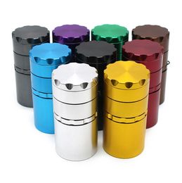 Tabakslijsten Rookaccessoires 50 mm kruidenronde grinder CNC Tanden filter net droge kruiden 9 kleuren