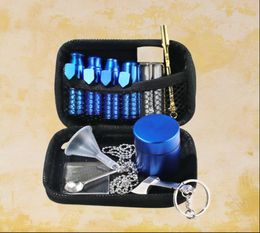 Kit de esnifador de tabaco, esnifador de aluminio, dispensador de esnifar, contenedor de almacenamiento de metal nasal, frasco de vidrio, frasco para alijo, Metal Sp3447247