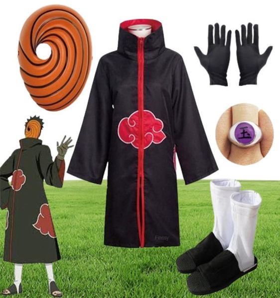 Disfraz de cosplay de Tobi para niños Obito Mask Carnival Halloween Kids Adulto Altura adecuada 135cm185cm 2208128435300