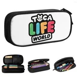 TOCA LIFE WORLD Game Boca Pencil Cases Penhouder Bag Girl Boy Big Capaciteit Kantoor Cosmetische potloodcases