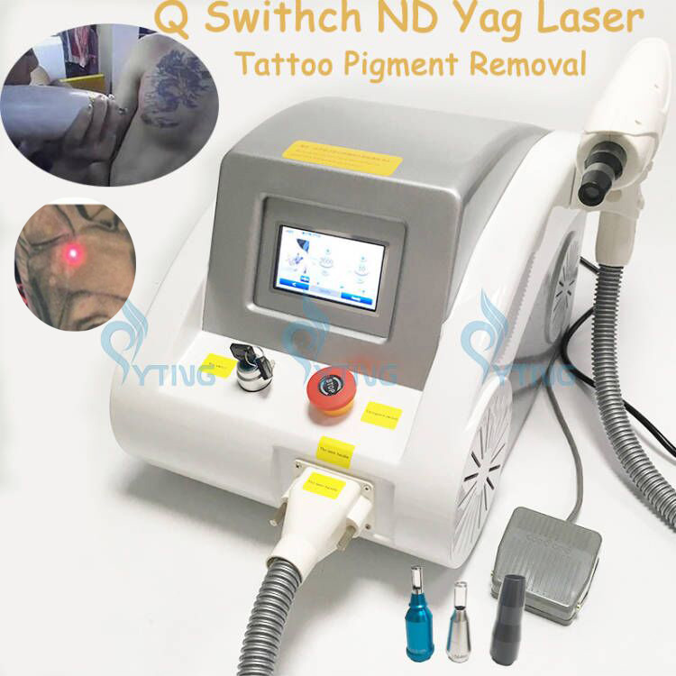 2000mj Pekskärm 1000W ND YAG Laser Machine Q Switched Tattoo Removal Freckle Pigment Spot Borttagning 1320nm 1064nm 532nm