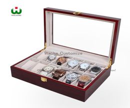 Aujourd'hui 039 Offre une grande réduction dans Dhgate Supply 12 Grids Wood Affiche Boîte bijoux Boîte de rangement Solder en cuir Top JE3379918