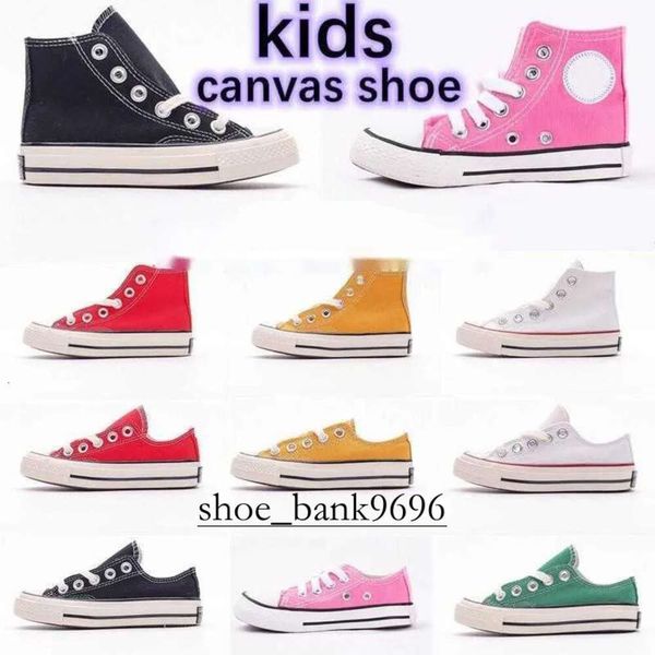 Toddl Enfants Toile Chaussures Chucks Années 1970 Classique Sneak Espadrille Enfants Bébé Nourrissons 70 Noir Blanc Haut Bas Plat Sneaker Plate-Forme Train Chaussure Enfants ER