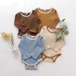 Toddle Driehoek Rompertjes Baby Meisjes Kleding Zuigeling Solid Casual Jumpsuits Herfst Lange Mouw Peuter Onesies Pasgeboren Playsuits Bodysuit C6407