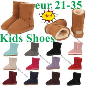 Peuter Australië Classic Mini Boots Kids lelijke Snow Girls Boot Kinderen Boys Short II Winter Warme schoenen Furry Booties Youth Wggs Chestnut Grey Red Ta d2U2#
