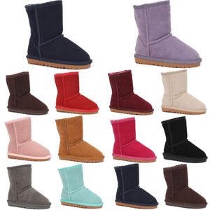 Toddler Australie Classique Mini Bottes Enfants uggly Snow Filles Botte Enfants Garçons Court II Hiver Chaud Chaussures Furry Chaussons Jeunes Wggs Châtaigne Gris Rouge Taffy Rose eur 21-35