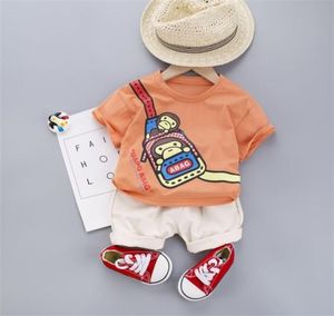 Conjuntos de ropa para bebés y niñas pequeños, camisetas con monos de dibujos animados de algodón para niños, pantalones cortos, conjunto de ropa para niños de verano 210802595987