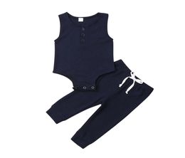 Toddler Baby Girl Boy Unisex Vest Tops romper jumpsuit broek Kleding 024M9957304