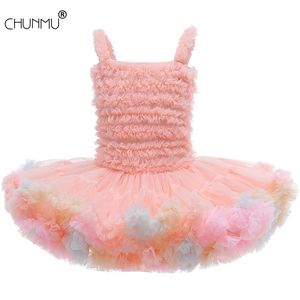 Peuter baby meisje baby prinses jurk cake tutu bruiloft zomer kinderen party vestidos voor 1e jaar verjaardag 210508