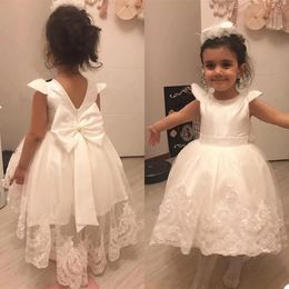 Toddler bébé filles 1er anniversaire baptême blanc robe en dentelle en dentelle en dentelle en dentelle de mariage 0 à 5 ans